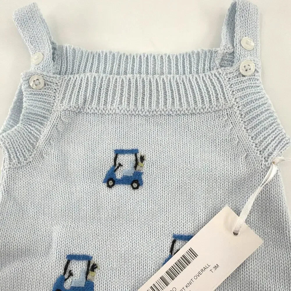 Tecomoabesos Golf Short Knit Overall Blue Size 3M